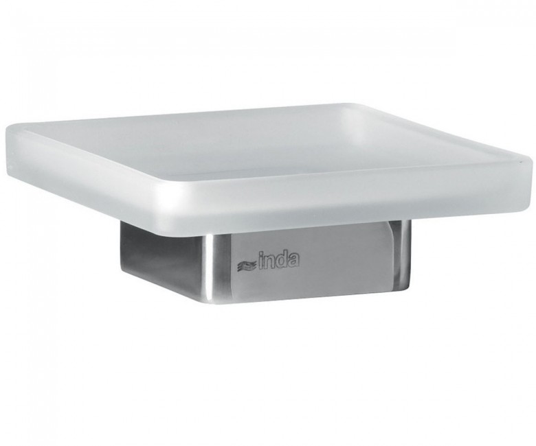Мыльница для ванной Inda Lea настольная матовое стекло/хром A1811Z CR 21