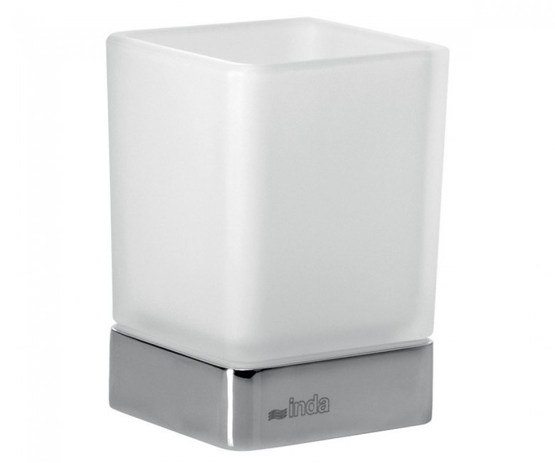 Стакан для зубных щеток Inda Lea настольный матовое стекло/хром A1810Z CR 21