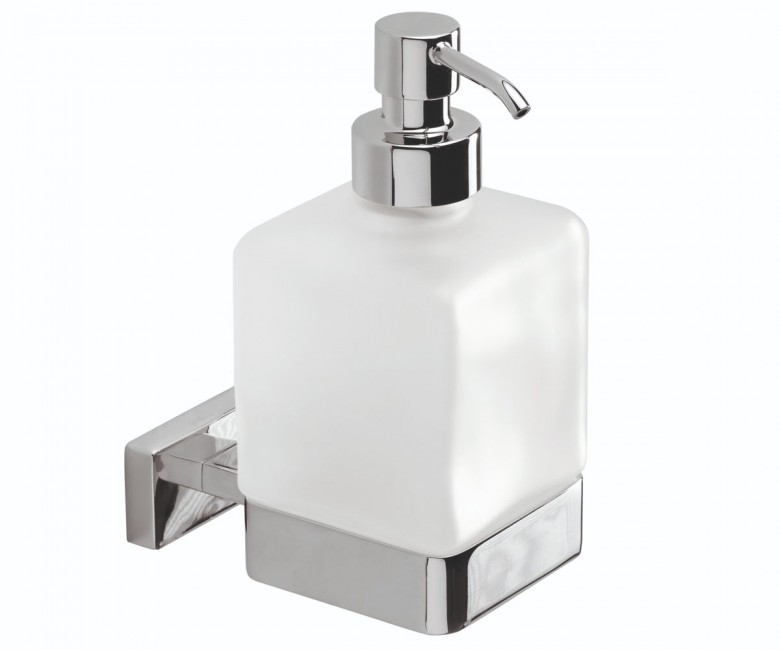 Дозатор для жидкого мыла Inda Lea подвесной матовое стекло/хром A18120 CR 21