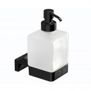 Дозатор для жидкого мыла Inda Lea подвесной матовое стекло/черный матовый A18120 NE 21