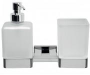 Дозатор для рідкого мила Inda Lea зі склянкою матове скло/хром A1810D CR 21