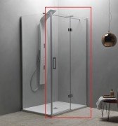 Душевая дверь Kolpa-San Atlas TV 90/K-R  правая 90х200 см профиль хром/прозрачное стекло 560310