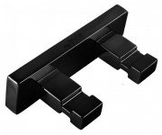 Крючок для ванной Inda Lea двойной черный матовый A1820B NE