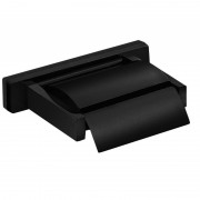 Тримач для туалетного паперу Inda Lea з кришкою чорний матовий A1826A NE