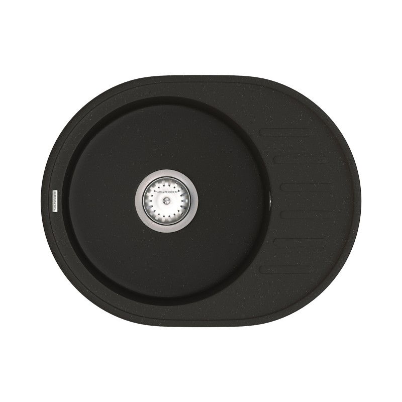 Мийка для кухні Vankor Lira 57х45 см кварц чорний Lira LMO 02.57 Black