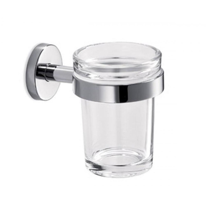 Стакан для зубных щеток Inda Gealuna подвесной прозрачное стекло/хром A1010A CR 03