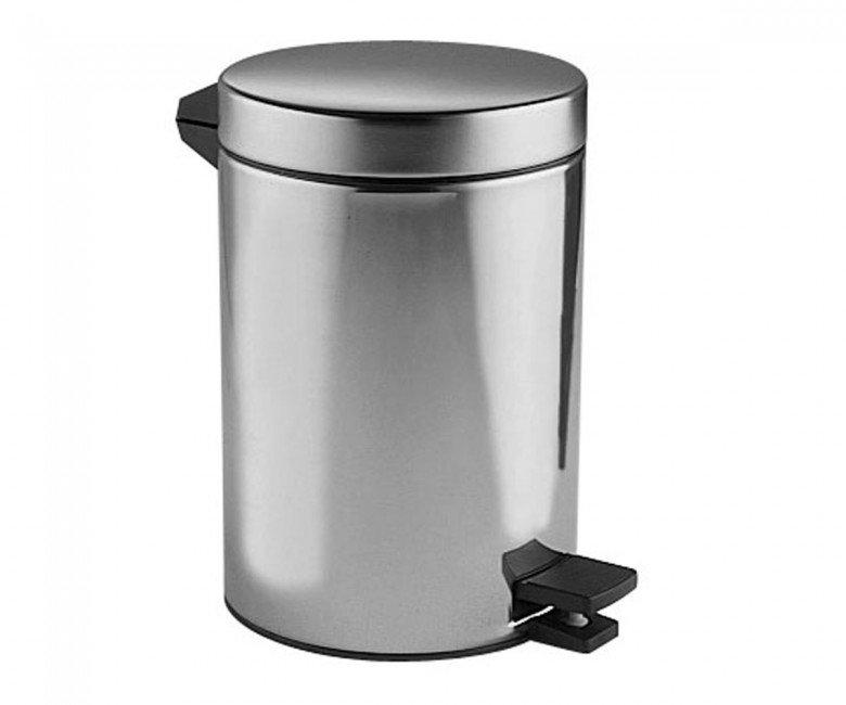 Відро для сміття Inda Hottelerie 3 л з кришкою і педаллю хром A04023 AL