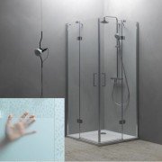 Душевой уголок Kolpa San Atlas TKK 100/K-FROST 100x100 см профиль хром/прозрачное стекло/Фрост 560830