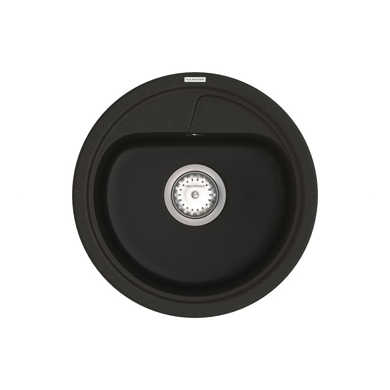 Мойка для кухни Vankor Polo Ø44 см кварц черный Polo PMR 01.45 Black