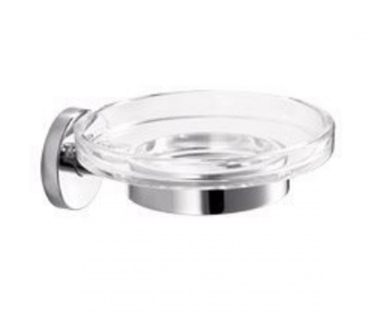 Мыльница для ванной Inda Gealuna подвесная прозрачное стекло/хром A10110 CR 03