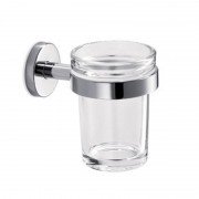 Стакан для зубных щеток Inda Gealuna подвесной прозрачное стекло/хром A1010A CR 03