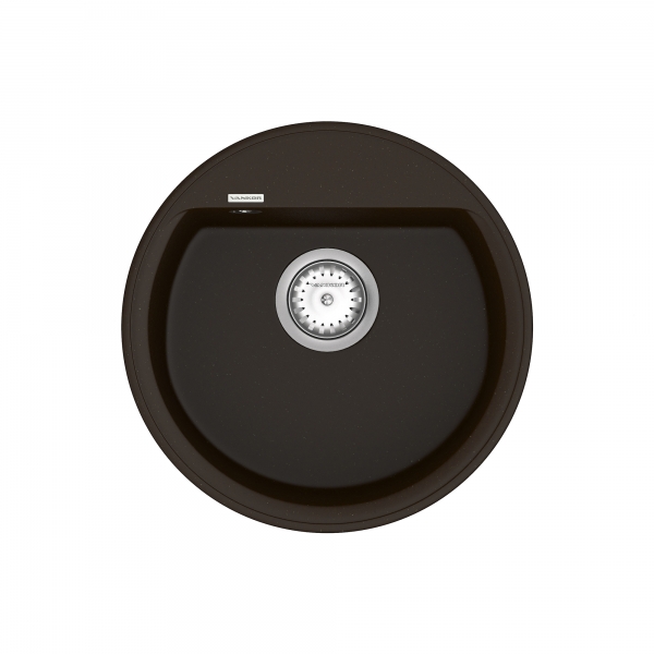 Мийка для кухні Vankor Easy Ø44,5 см кварц шоколад Easy EMR 01.45 Chocolate