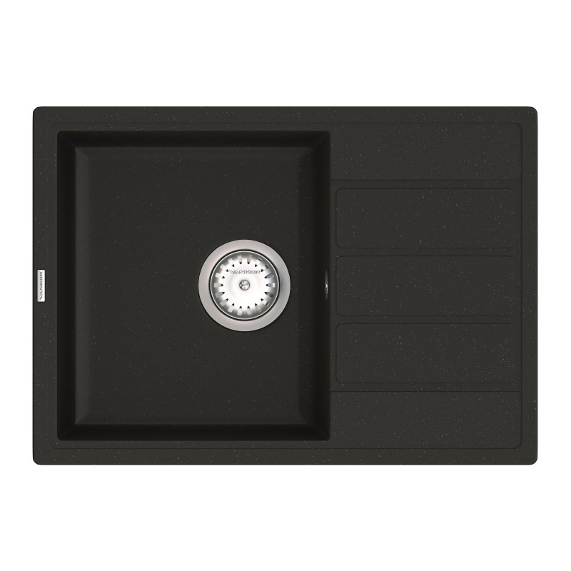 Мийка для кухні Vankor Easy 61х43,5 см кварц чорний Easy EMP 02.62 Black