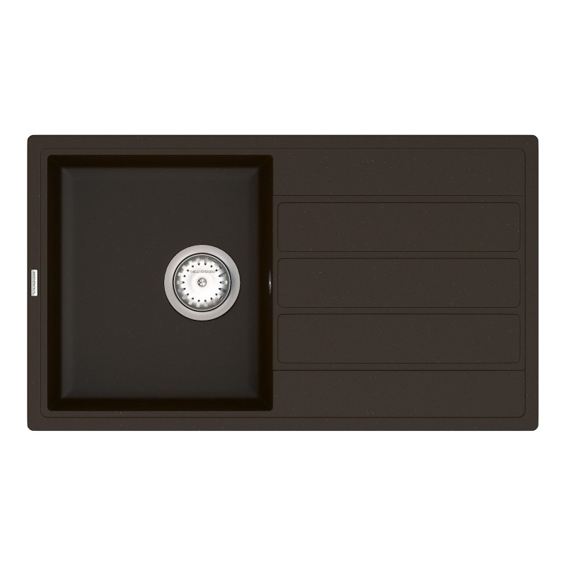 Мийка для кухні Vankor Easy 75х43,5 см кварц шоколад Easy EMP 02.76 Chocolate