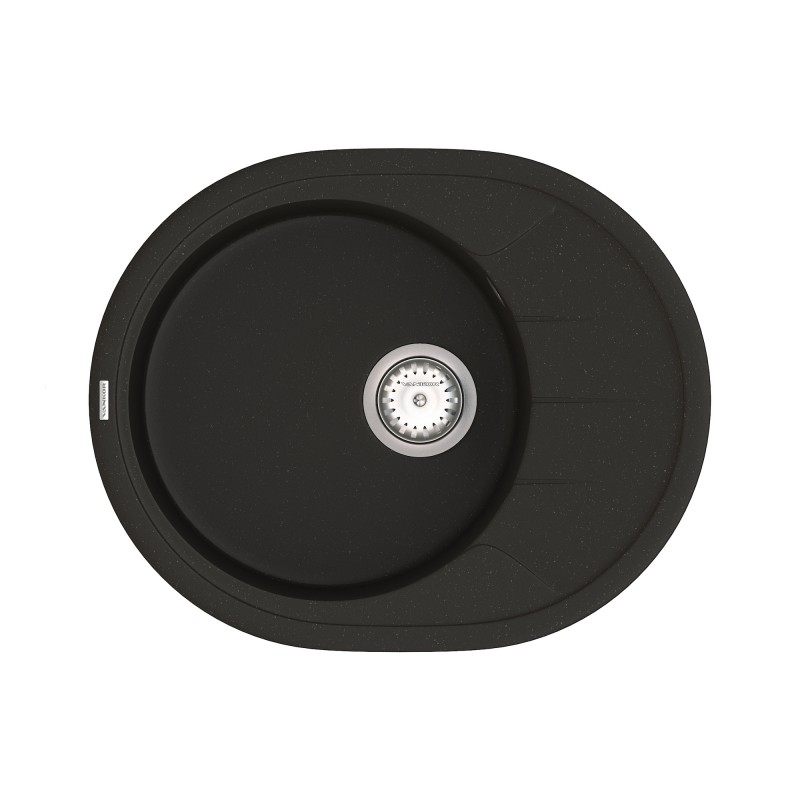 Мийка для кухні Vankor Sity 60,5х49 см кварц чорний Sity SMO 02.61 Black