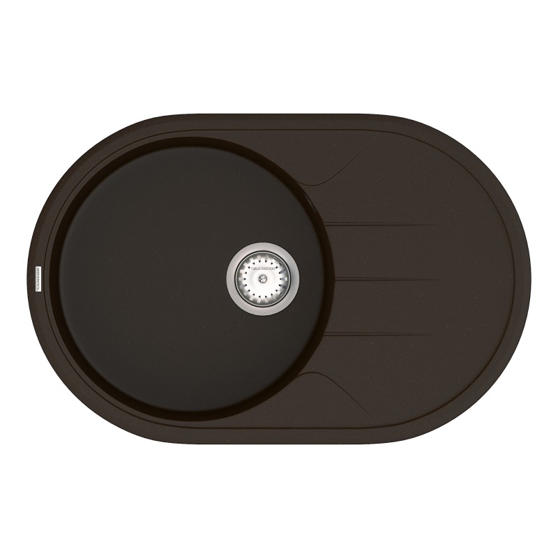 Мийка для кухні Vankor Sity 76,5х50 см кварц шоколад Sity SMO 02.78 Chocolate