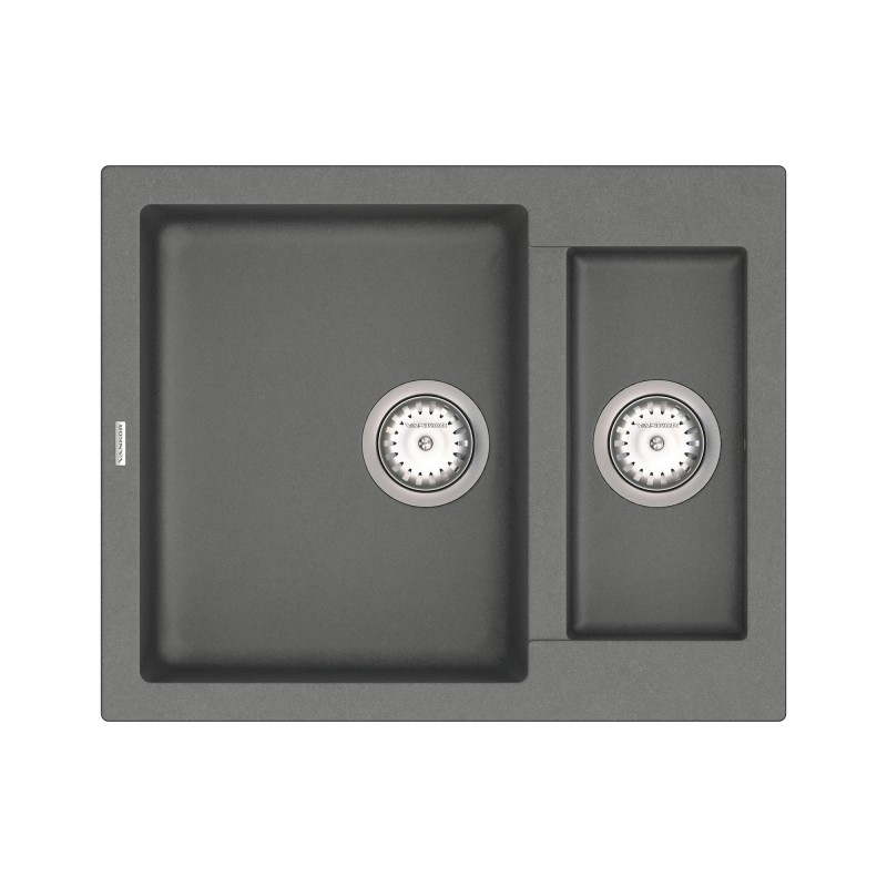 Мийка для кухні Vankor Orman 60х49 см кварц сірий Orman OMP 03.61 Gray