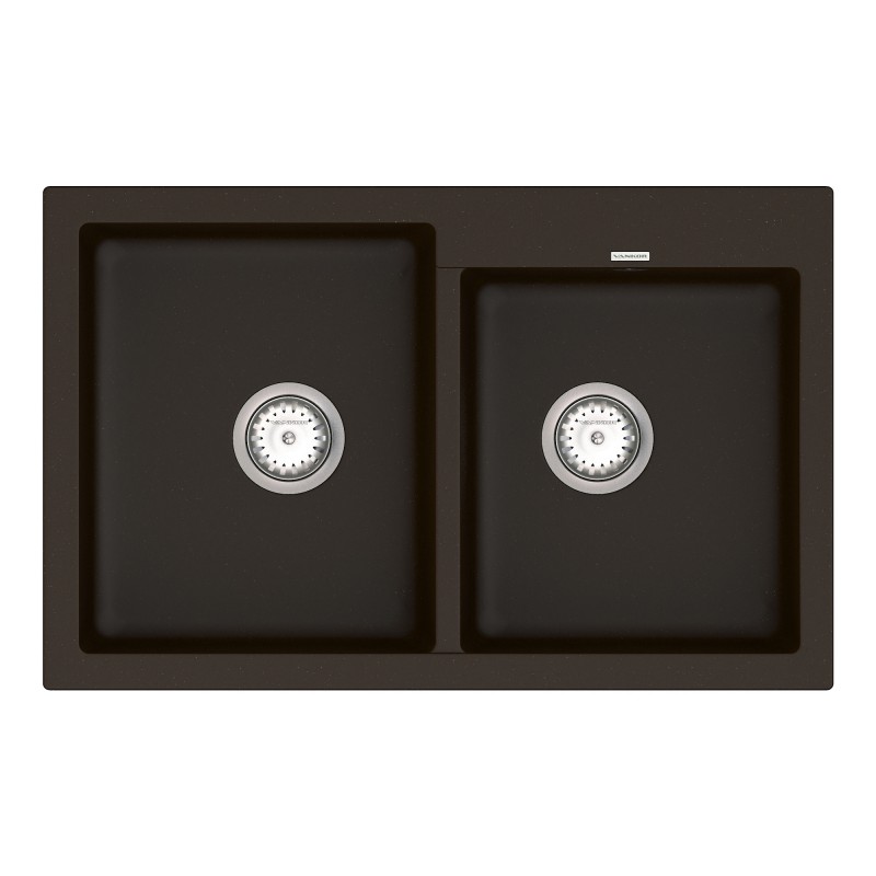 Мийка для кухні Vankor Orman 79,5х50 см кварц шоколад Orman OMP 05.80 Chocolate