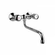 Змішувач для кухні GRB Cocinas настінний двухвентільний хром 2152446034