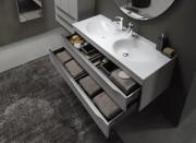 Тумба з раковиною Kolpa-san Malaya OUM 140 МДФ з 3D плівкою темно-сірий 573660