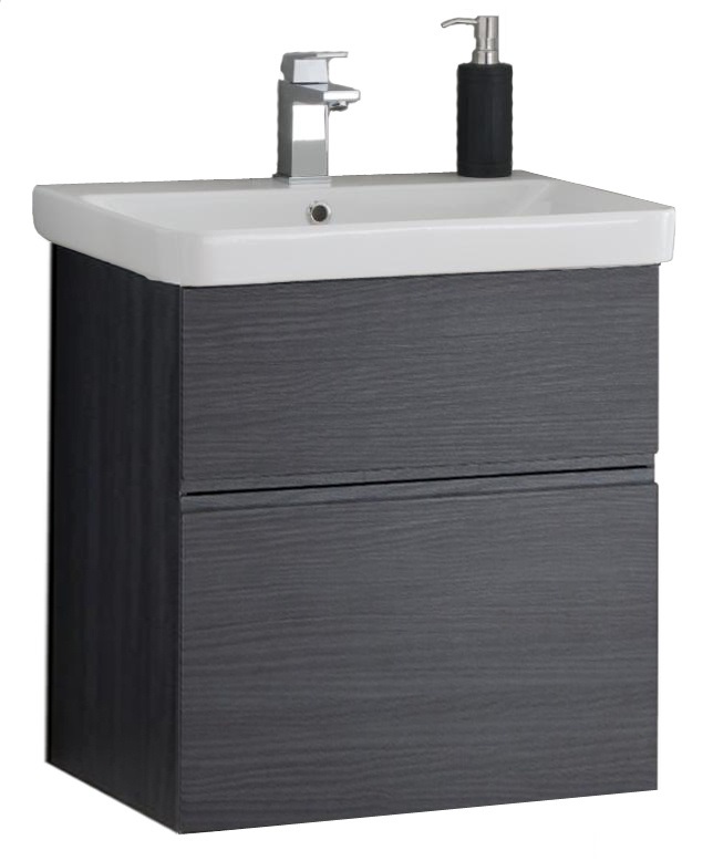 Тумба с раковиной Kolpa-san Oxana OUO 60 60.5х65.15 см ДСП с ПВХ-пленкой темный дуб 507180