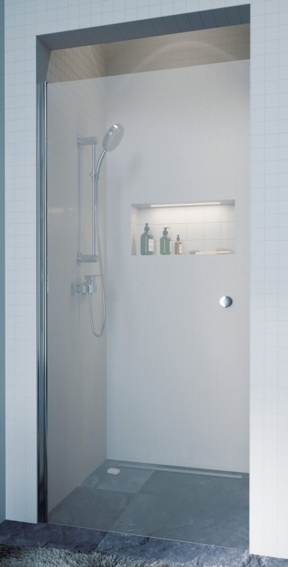 Душові двері Koller Pool Waterfall line QP10 90х195 см хром/прозоре скло QP10 900 chrome,clear