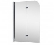 Шторка для ванной Koller Pool Waterfall line QP97 115х140 см левая хром/прозрачное стекло QP97(left) chrome,clear