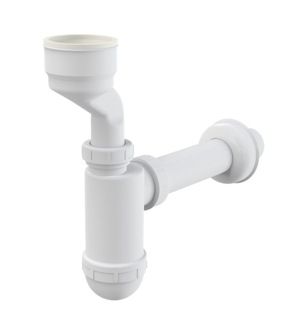 Сифон для пісуара Koller Pool  A45A з манжетою пластик білий UWP