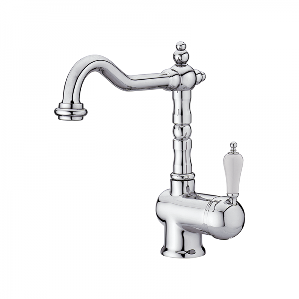 Смеситель для раковины GRB Clasica Retro с донным клапаном однорычажный хром 913700