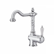 Смеситель для раковины GRB Clasica Retro с донным клапаном однорычажный хром 913700