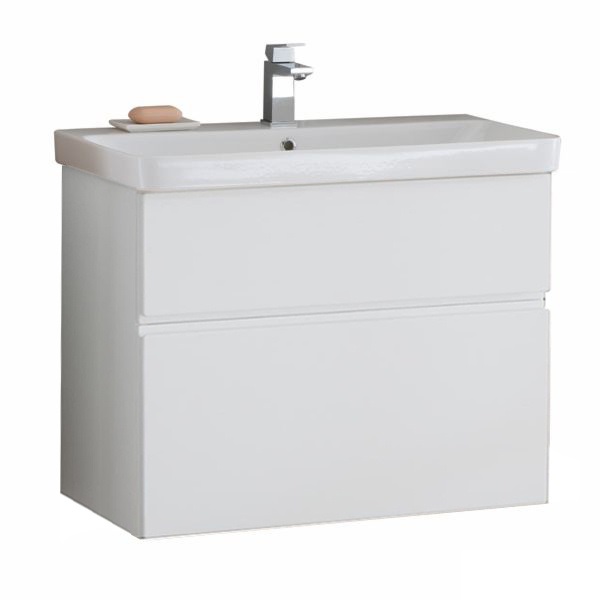 Тумба з раковиною Kolpa-san Oxana OUO 80 80.5х65.15 см ДСП з ПВХ-плівкою білий 506570