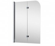 Шторка для ванной Koller Pool Waterfall line QP97 115х140 см левая хром/прозрачное стекло QP97(left) chrome,clear