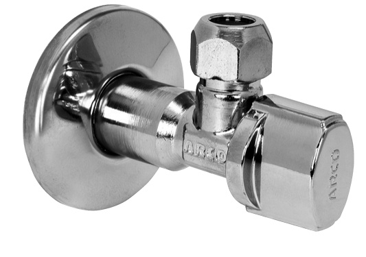  	Кран приладовий Arco 1/2х3/8 з подовженою гайкою хром NOV742 