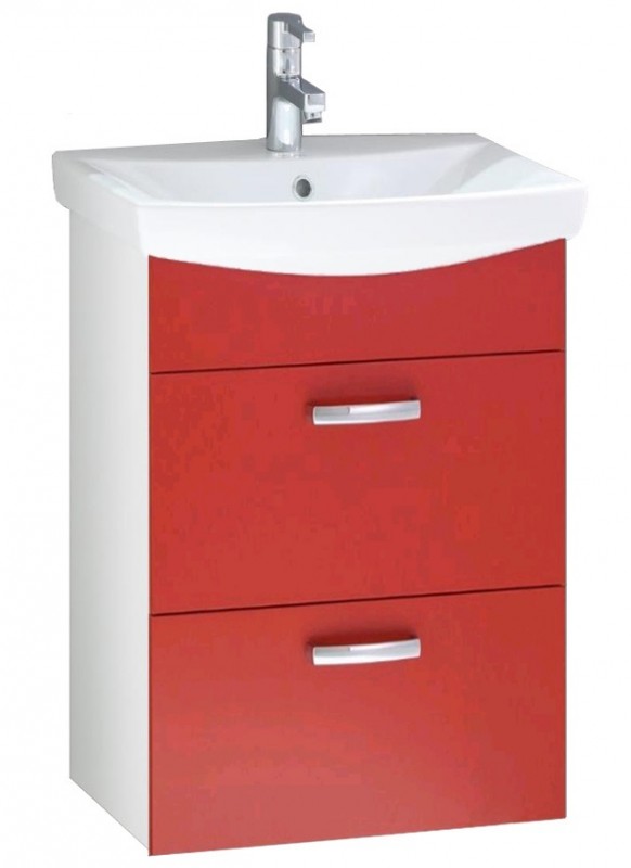 Тумба с раковиной Kolpa-san Viva OUV 50 49.5х70.5 см ДСП красный 505330