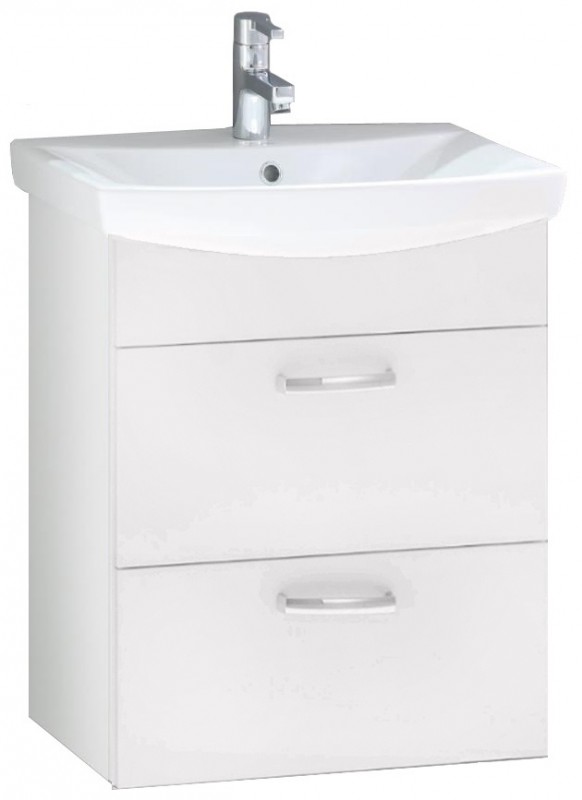 Тумба с раковиной Kolpa-san Viva OUV 60 60.5х70.5 см ДСП белый 505340