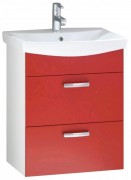 Тумба с раковиной Kolpa-san Viva OUV 60 60.5х70.5 см ДСП красный 505380