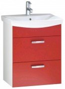 Тумба с раковиной Kolpa-san Viva OUV 60 60.5х70.5 см ДСП красный 505380
