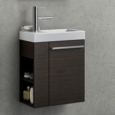 Тумба с раковиной Kolpa-san Kiki OUK 40 D 40.6х51 см правая ДСП темный дуб 529150