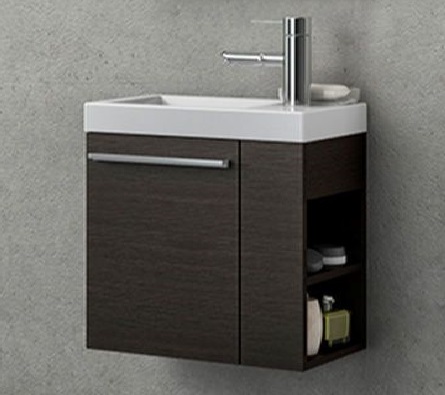 Тумба з раковиною Kolpa-san Kiki OUK 50 L 50.6х51 см ліва ДСП темний дуб 582870