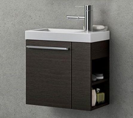 Тумба с раковиной Kolpa-san Kiki OUK 50 L 50.6х51 см левая ДСП темный дуб 582870