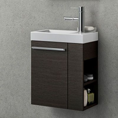 Тумба с раковиной Kolpa-san Kiki OUK 40 L 40.6х51см левая ДСП темный дуб 529140