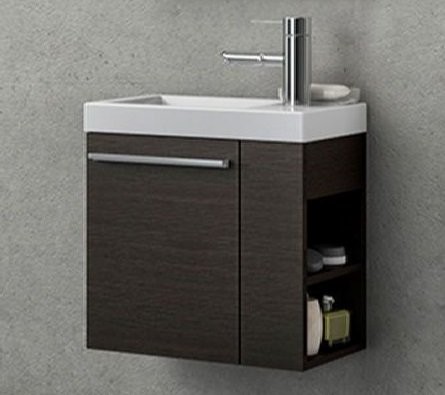 Тумба с раковиной Kolpa-san Kiki OUK 50 L 50.6х51 см левая ДСП темный дуб 582870