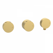 Змішувач для душа GRB in Cool термостатичний 2/3 з зовнішнім виходом прихованого монтажу матове золото 90103007