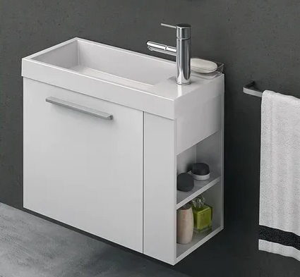 Тумба з раковиною Kolpa-san Kiki OUK 60 L 60.6х51 см ліва ДСП білий 561210