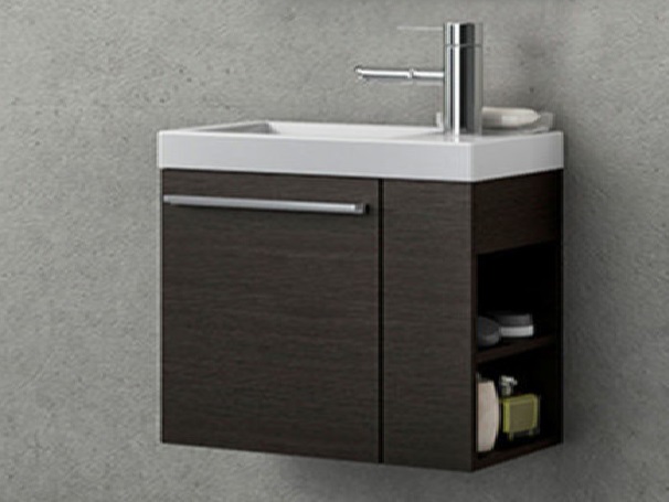 Тумба с раковиной Kolpa-san Kiki OUK 60 L 60.6х51 см левая ДСП темный дуб 561200