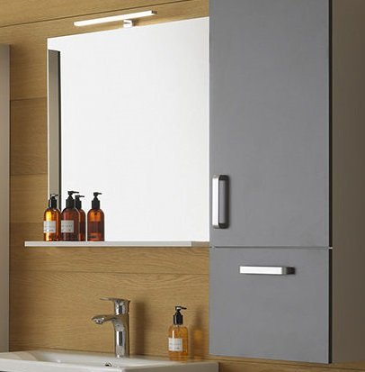 Дзеркало для ванної Kolpa-San Evelin OGE 55 55х70 см ДСП сірий 561990