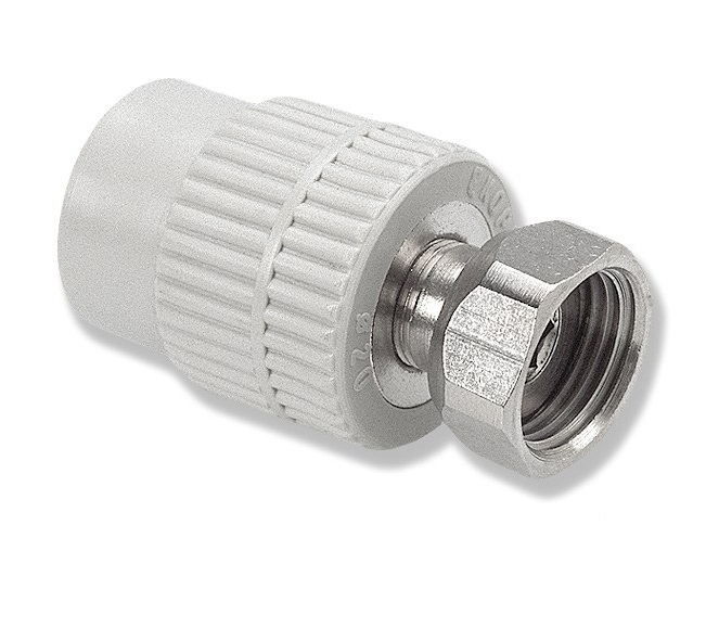  	Переход Ekoplastik с металлическими вставками и накидной гайкой 20х½