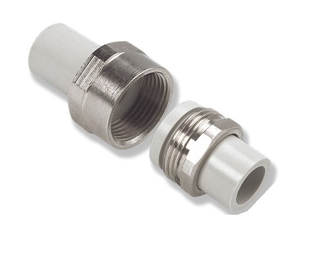 Розбірні з'єднання Ekoplastik 20 мм поліпропілен/латунь SRS020XXXX