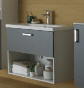 Тумба з раковиною Kolpa-san Evelin OUE 55 II 55.5х64.5 см ДСП сірий/антрацит 562060