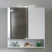 Дзеркальна шафа Kolpa-san Evelin TOE 55 підвісна 55х70 см ДСП біла 562000